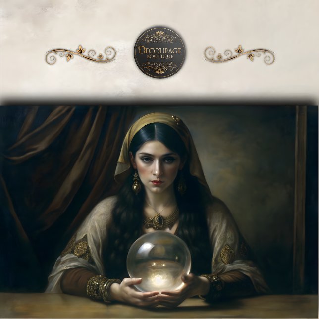 Fortune Teller Crystal Ball Decoupage Tissue Paper (Fortune Teller Crystal Ball Decoupage Tissue Paper)
