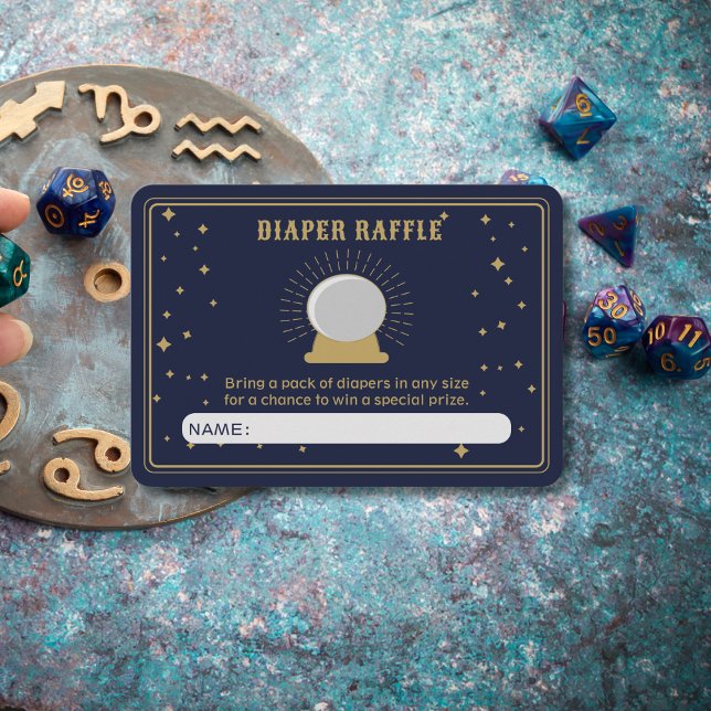 Fortune Teller Crystal Ball Diaper Raffle Enclosure Card (Creator Uploaded)
