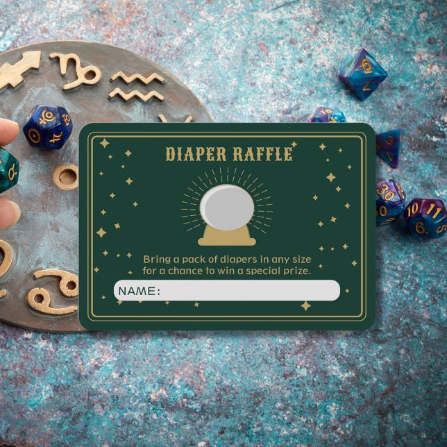 Fortune Teller Crystal Ball Diaper Raffle Enclosure Card (Creator Uploaded)
