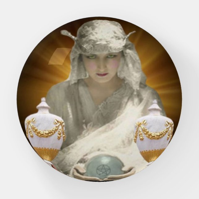  Fortune Teller Crystal Ball Gypsy Paperweight (Front)