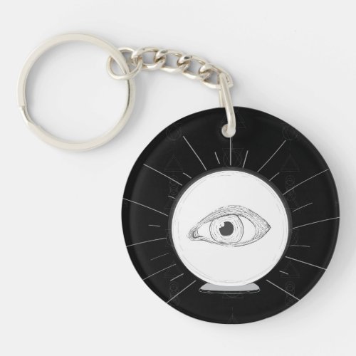 Fortune Teller Eye Seer Esoteric Crystal Ball Keychain