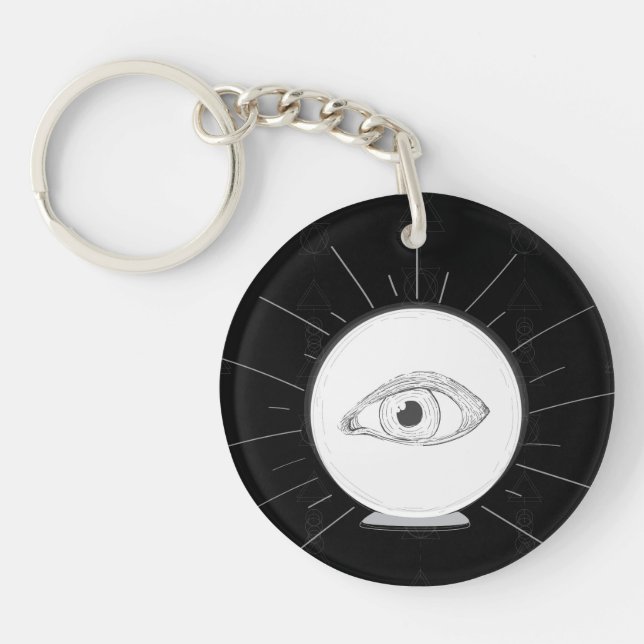 Fortune Teller Eye Seer Esoteric Crystal Ball Keychain (Front)