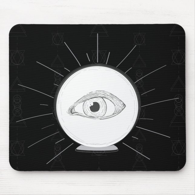 Fortune Teller Eye Seer Esoteric Crystal Ball Mouse Pad (Front)