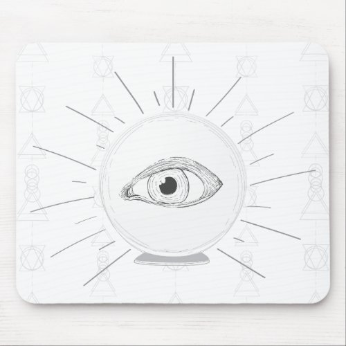 Fortune Teller Eye Seer Esoteric Crystal Ball Mouse Pad