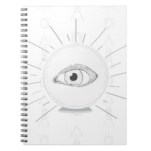 Fortune Teller Eye Seer Esoteric Crystal Ball Notebook