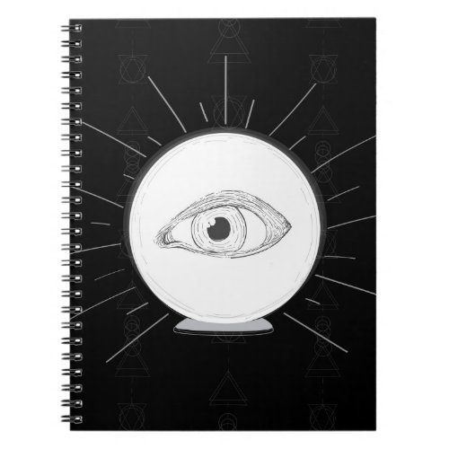 Fortune Teller Eye Seer Esoteric Crystal Ball Notebook