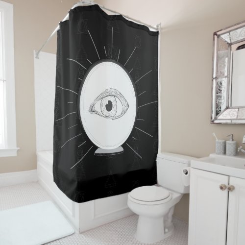 Fortune Teller Eye Seer Esoteric Crystal Ball Shower Curtain