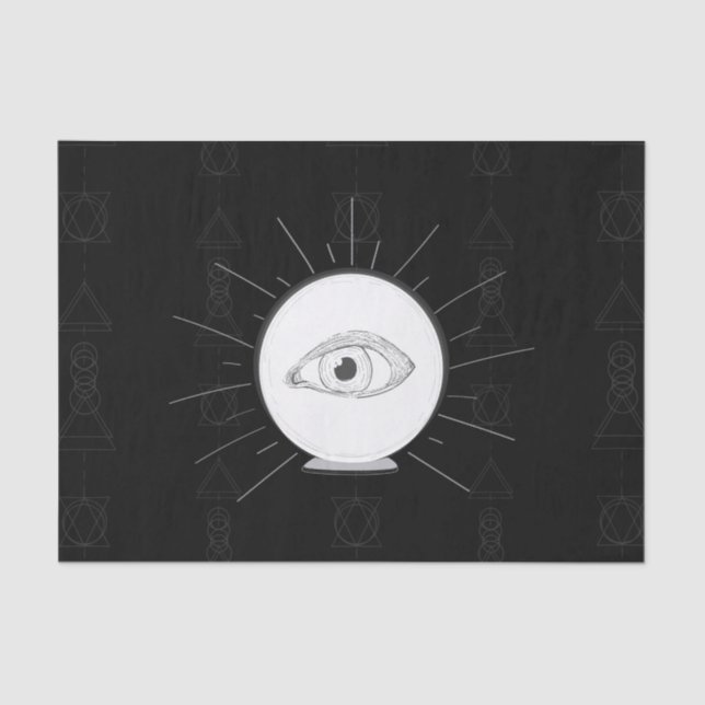 Fortune Teller Eye Seer Esoteric Crystal Ball Tissue Paper (Front)