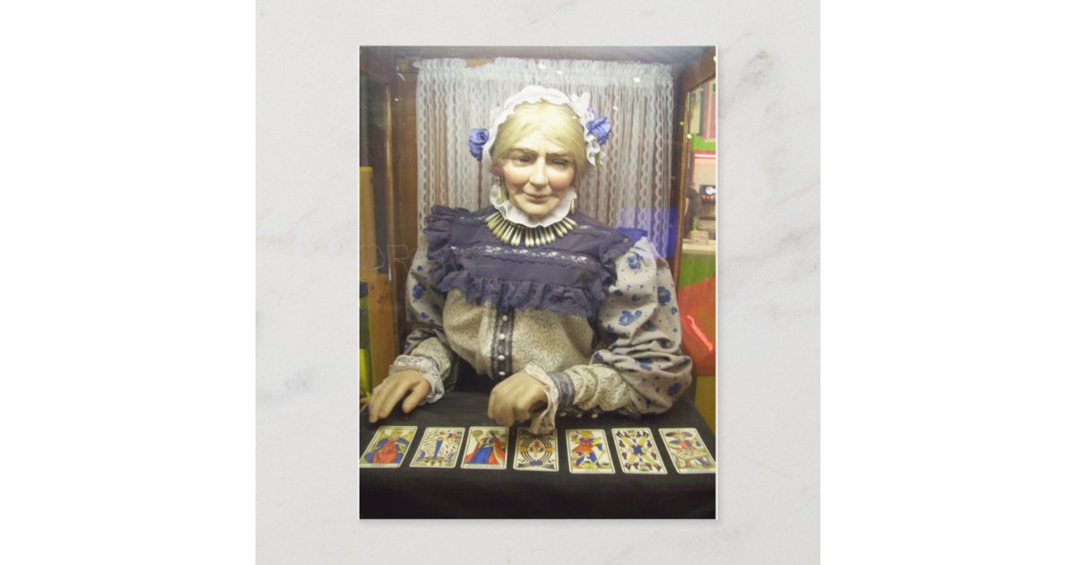 Fortune Teller from Santa Cruz Boardwalk Postcard Zazzle
