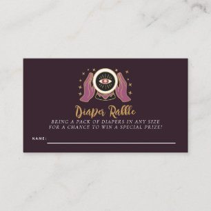 Fortune Teller Girl Baby Shower Diaper Raffle Enclosure Card
