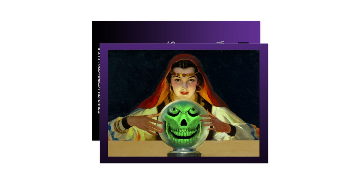Fortune Teller Halloween Party Invitations Zazzle