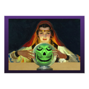 Fortune Teller Halloween Party Invitations