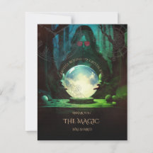 Fortune Teller Halloween Thank You Card