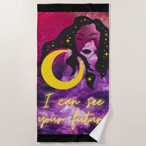 Fortune Teller _ I can see your future Galaxy   Beach Towel