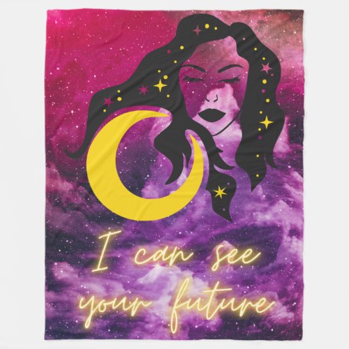 Fortune Teller _ I can see your future Galaxy Fleece Blanket