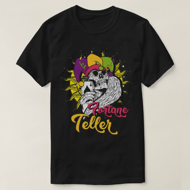 Fortune Teller Magic Occult Tarot Cards T-Shirt (Design Front)