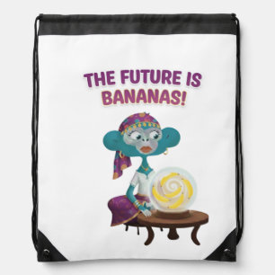 Fortune teller monkey drawstring bag