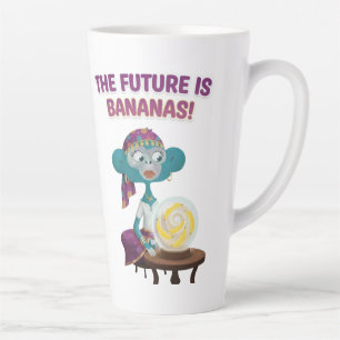 Fortune teller monkey latte mug