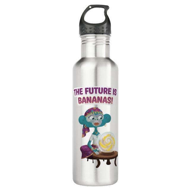 Fortune teller monkey stainless steel water bottle (Front)