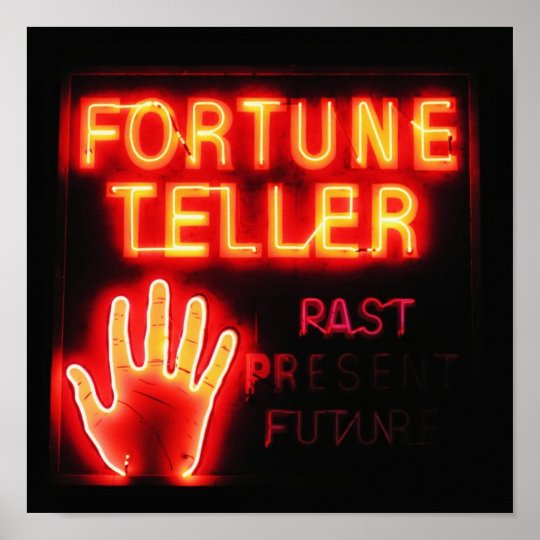 Fortune Teller - Past Present & Future Poster | Zazzle.com