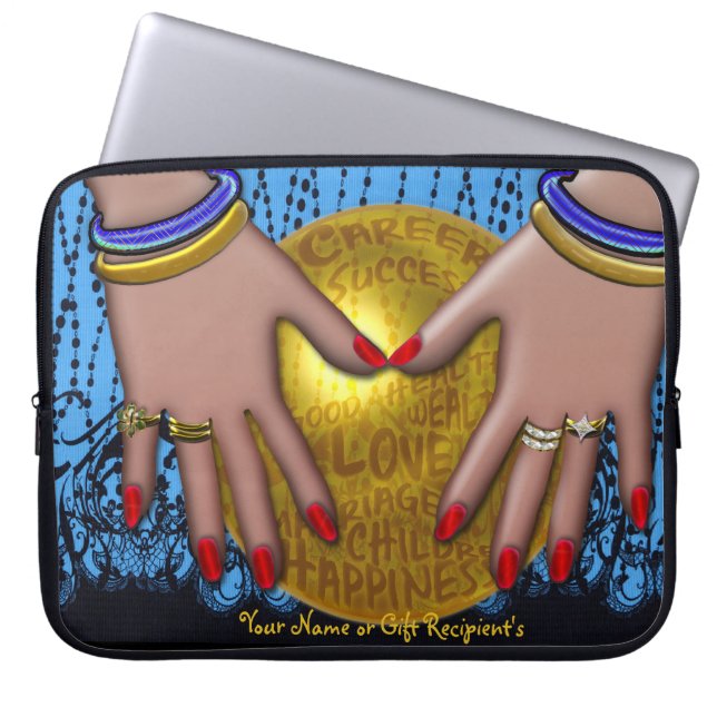 Fortune Teller - Personalized Laptop Sleeve (Front)