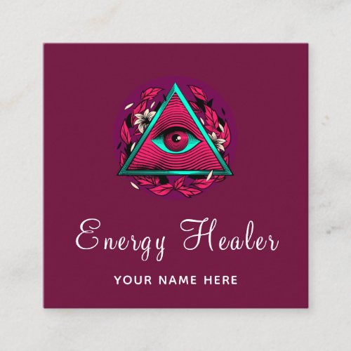 Fortune Teller Psychic Esoteric All Seeing Eye     Square Business Card