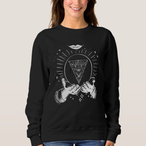 Fortune Teller Psychic Hand Crystal Ball Mystic Gy Sweatshirt