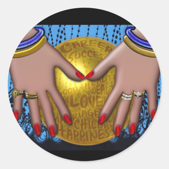 Fortune Teller (Round Stickers) Classic Round Sticker (Front)