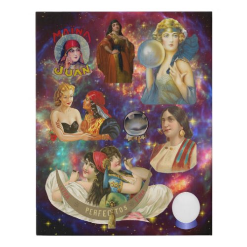 Fortune tellers Gypsy Psychics Vintage Art Faux Canvas Print