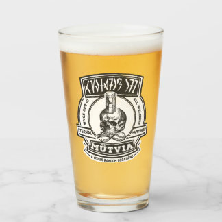 Fortune's End Pint Glass, White Background Glass