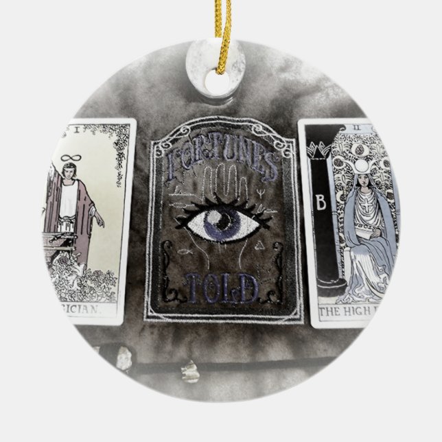 Fortunes Told Ceramic Ornament (Front)