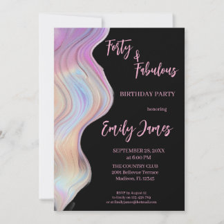 Forty 40th Birthday Invitation For Woman