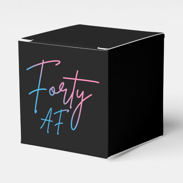 Forty AF II - Birthday Gift Favor Boxes (Front Side)