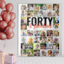 Forty and Fabulous 40 Photo Collage Birthday Tapestry