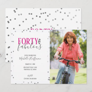 Forty and Fabulous 50th Birthday Party Invitations