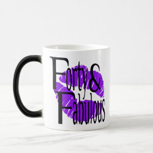 Forty and Fabulous with Hot Purple Lips Color Morph Mug