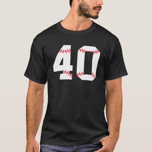 Forty Birthday Party 40Th Baseball T_Shirt