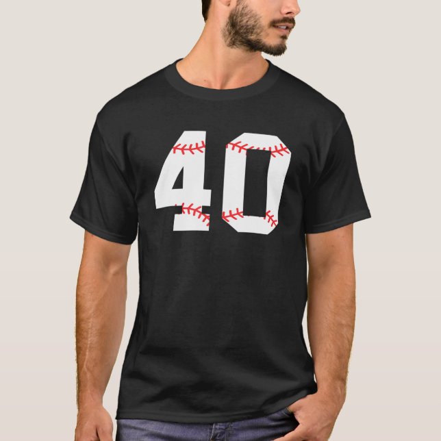 Forty Birthday Party 40Th Baseball T-Shirt (Front)