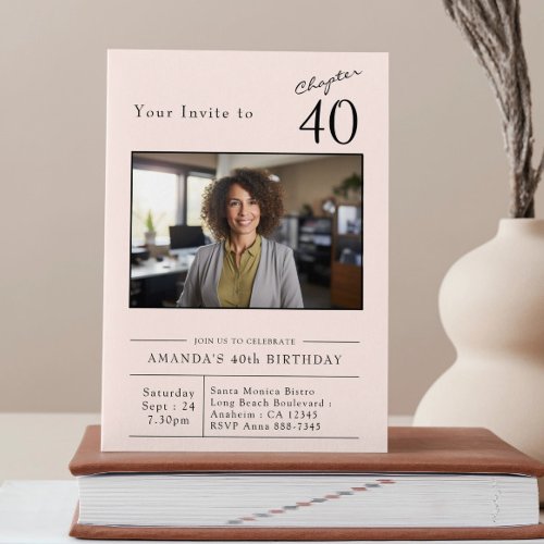 Forty Blush Pink 40th Birthday Party Photo