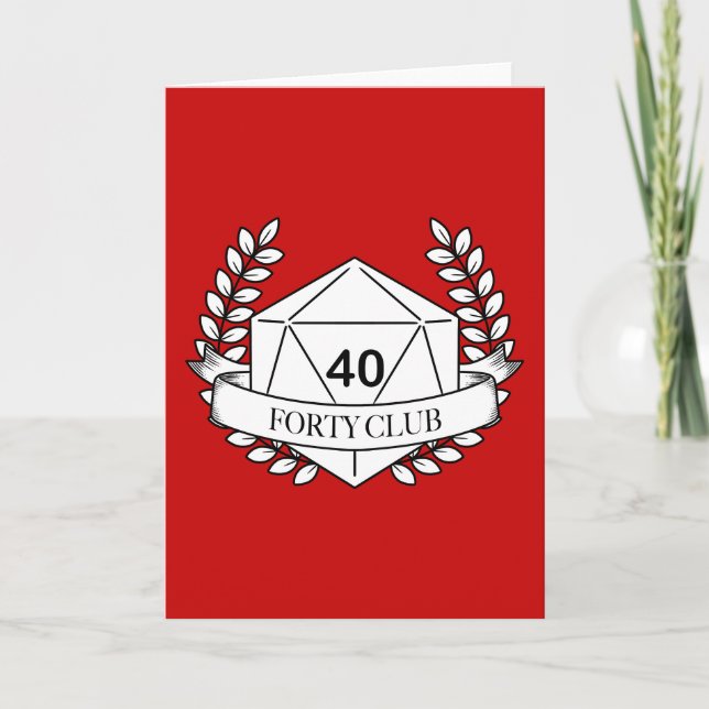 Forty Club Tabletop Gamer Card (Front)