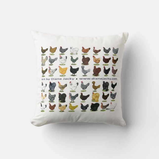 Forty-eight Hen Promo Throw Pillow (Front)