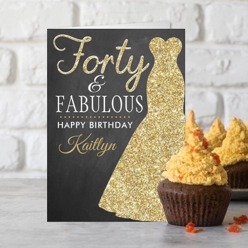 Forty  Fabulous 40th Birthday Card
