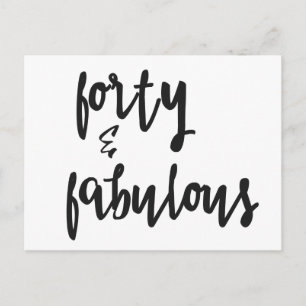 Forty & Fabulous - 40th Birthday Card