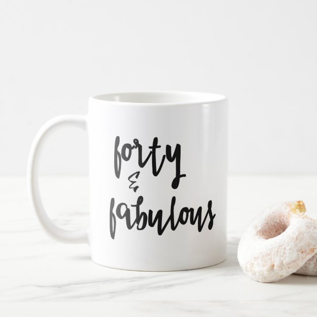 Forty & Fabulous - 40th Birthday Mug (With Donut)