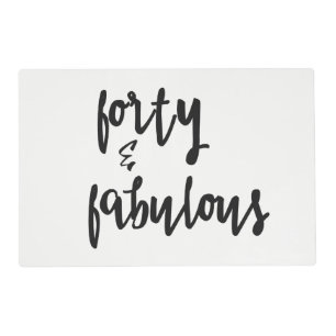 Forty & Fabulous - 40th Birthday Placemat