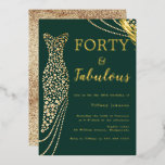 Forty & Fabulous Emerald Gold Dress 40th Birthday Foil Invitation<br><div class="desc">Forty & Fabulous Emerald Gold Dress 40th Birthday Foil Invitation
See other invitations in our Niche and Nest Store</div>