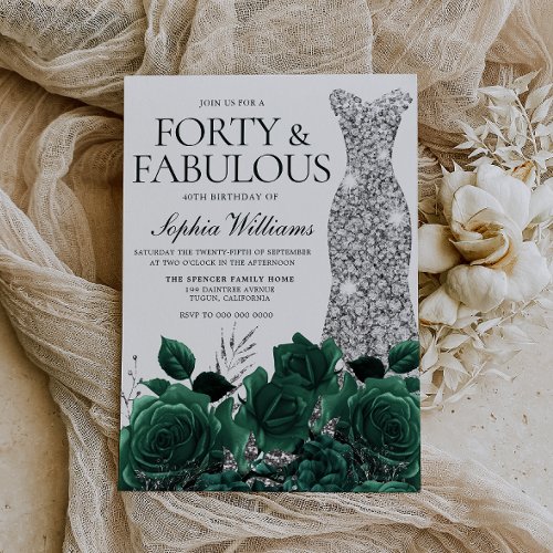 Forty & Fabulous! Emerald Green 40th Birthday