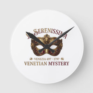 Forty & Fabulous: La Serenissima Invitation Round Clock