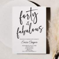 Forty & Fabulous Minimal 40th Birthday Party