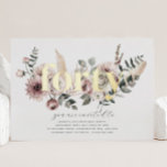 Forty Florals - 40th Birthday - Gold  Foil Invitation<br><div class="desc">Modern watercolour florals and boho leaves with the word 'forty' in real gold foil. Perfect for your Birthday party!</div>